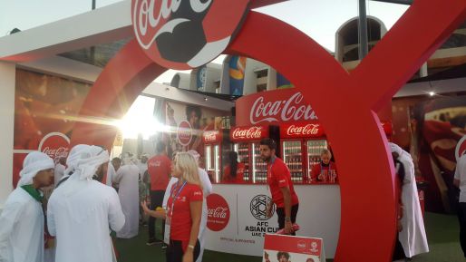 Entrée dans la zone Coca-Cola à la Coupe d'Asie 2019