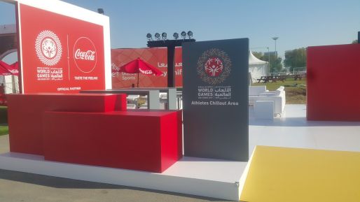 Site photo of the zone as part of the Coca-Cola brand activation at the Special Olympics World Summer Games 2019