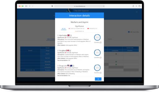 Детальная информация по взаимодействию лекарственных препаратов, ссылки на источники информации