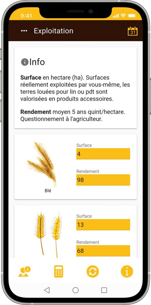 Manage crop information for sowing in the Agricoach mobile app