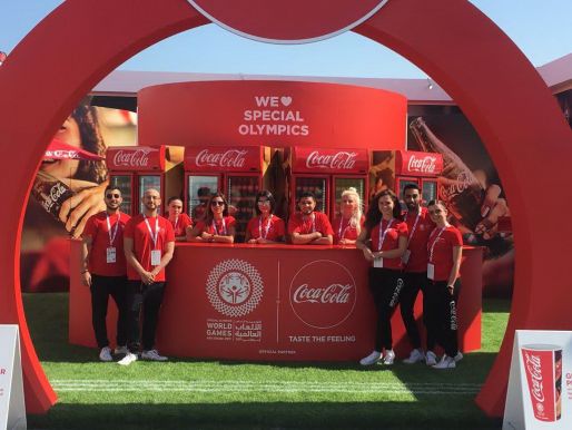 Зона активации бренда Coca-Cola на Всемирных летних играх Специальной Олимпиады 2019