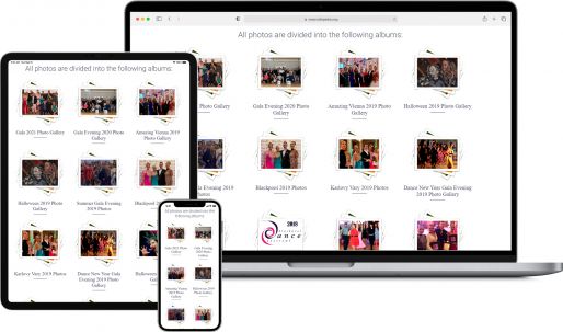 Site web du studio de danse, galerie photos et vidéos